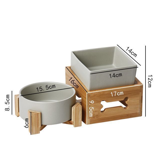 Raised Ceramic Pet Bowl – Large Capacity High Stand