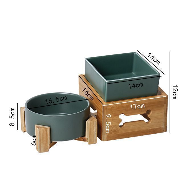 Raised Ceramic Pet Bowl – Large Capacity High Stand