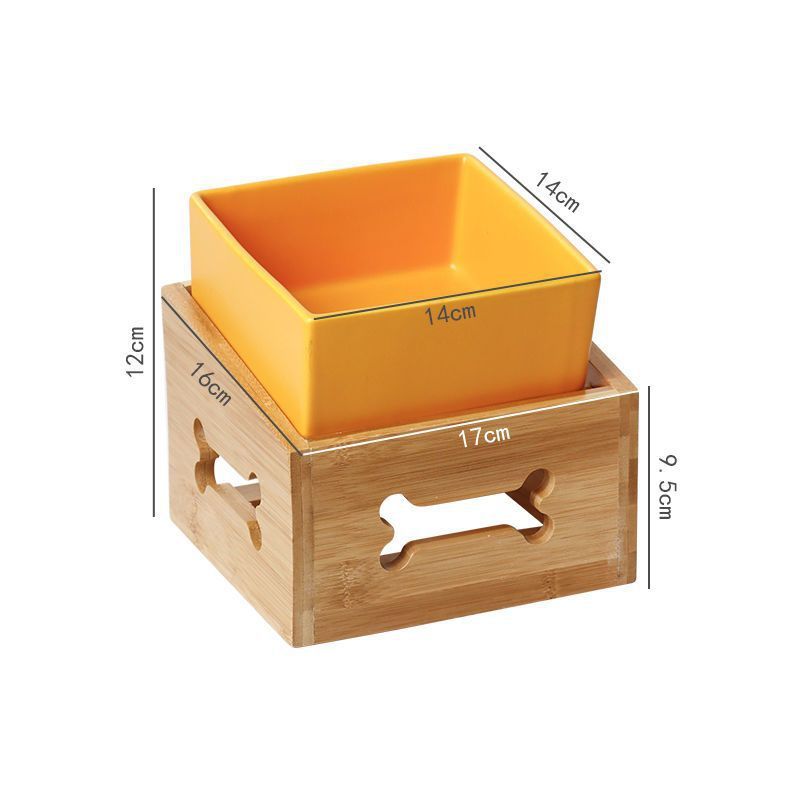 Raised Ceramic Pet Bowl – Large Capacity High Stand