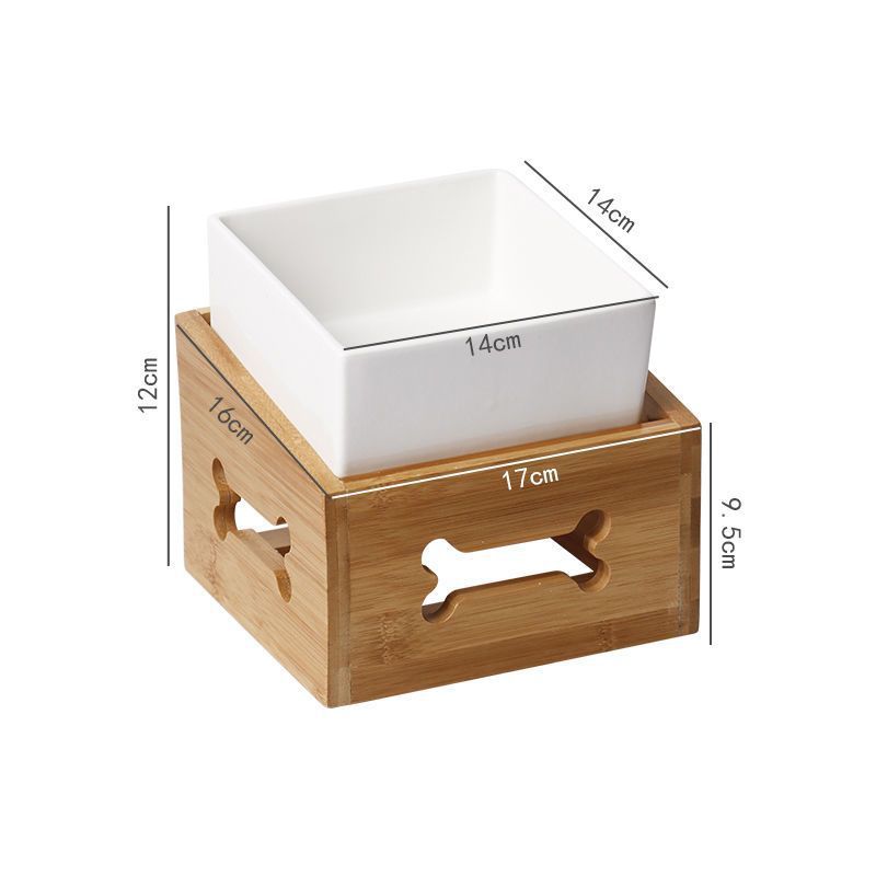 Raised Ceramic Pet Bowl – Large Capacity High Stand
