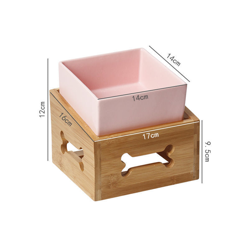 Raised Ceramic Pet Bowl – Large Capacity High Stand