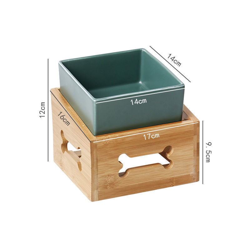 Raised Ceramic Pet Bowl – Large Capacity High Stand