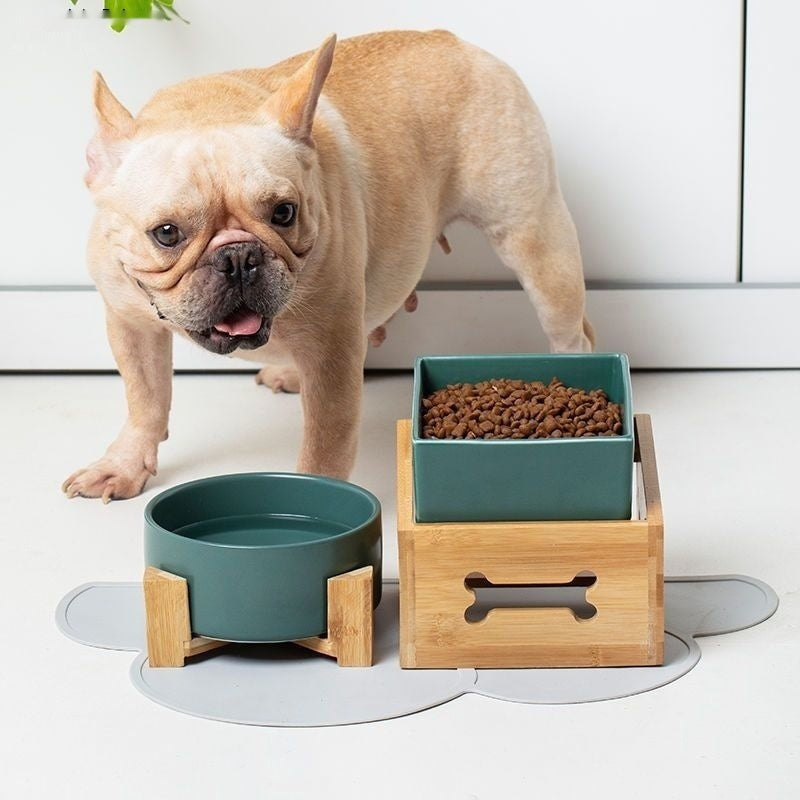 Raised Ceramic Pet Bowl – Large Capacity High Stand