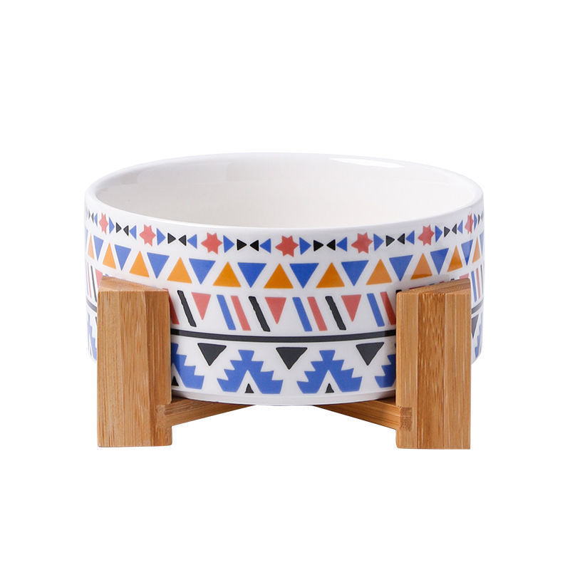 Raised Ceramic Pet Bowl – Large Capacity High Stand