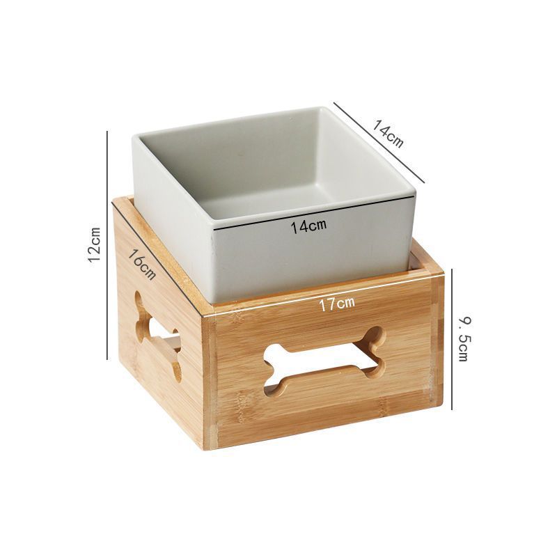 Raised Ceramic Pet Bowl – Large Capacity High Stand