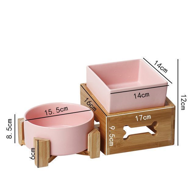 Raised Ceramic Pet Bowl – Large Capacity High Stand